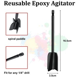 Epoxy Resin Mixer Attachments 4-Pack – Durable Paint and Resin Mixer for Drill, Efficient Mixing Tools for Epoxy, Paint, and Other Liquids, Ideal for Resin Projects, and Home Improvements