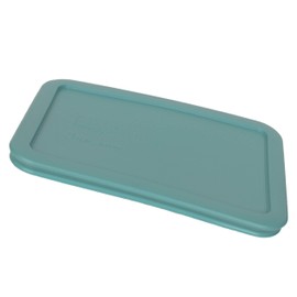 Pyrex 7210-PC 3 Cup Turquoise Rectangle Plastic Food Storage Lid - 4 Pack