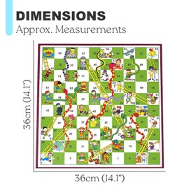 Classic Snakes & Ladders - Game for Children and Adults, Traditional Family Game, Foldable Board, Instructions Included (Snakes & Ladders)