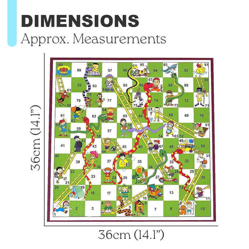 Classic Snakes & Ladders - Game for Children and Adults,