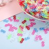 ZhangyiHot 100pcs Rainbow Color Loom Bands S Clips Refill Connecting