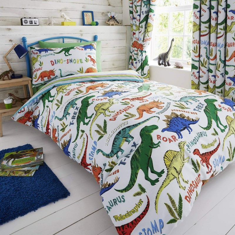 Happy Linen Company Girls Boys Kids Dinosaur Park Jurassic T-Rex