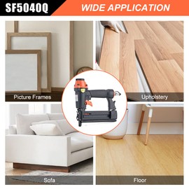 DOTOOL Pneumatic Brad Nailer,18 Gauge,2 in 1 Air Nail Gun Staple Gun,Accepts 2 Inch Brad Nails and Crown 1-5/8 inch Staples,with Carrying Case and 1000pcs Nails,for Carpentry, DIY,Woodworking