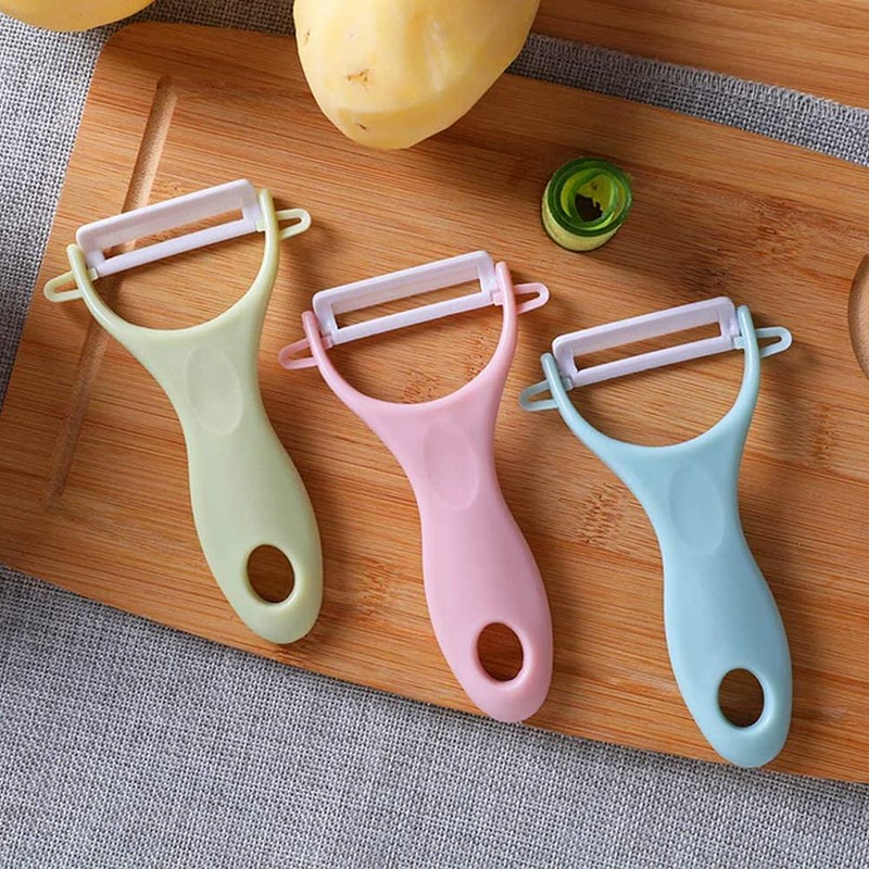 6 Pieces Peeler Ceramic Peeler 3 Color with Ceramic Blade
