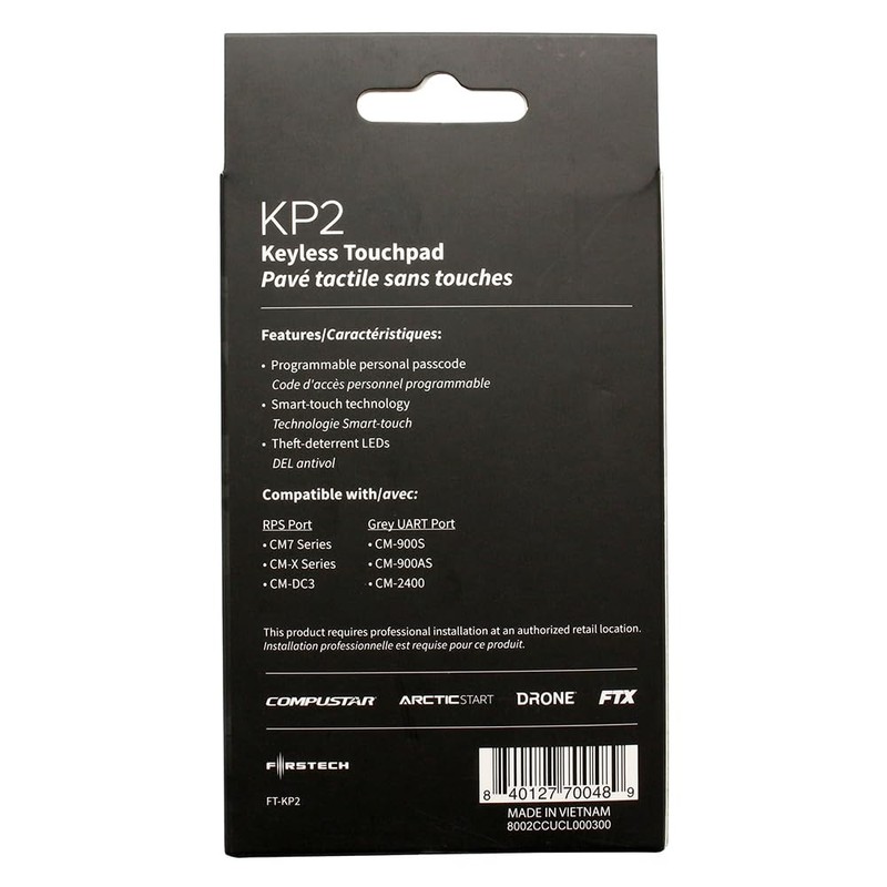 Compustar FTKP2 - KP2 7-Digit Keyless Touchpad 4th Generation for
