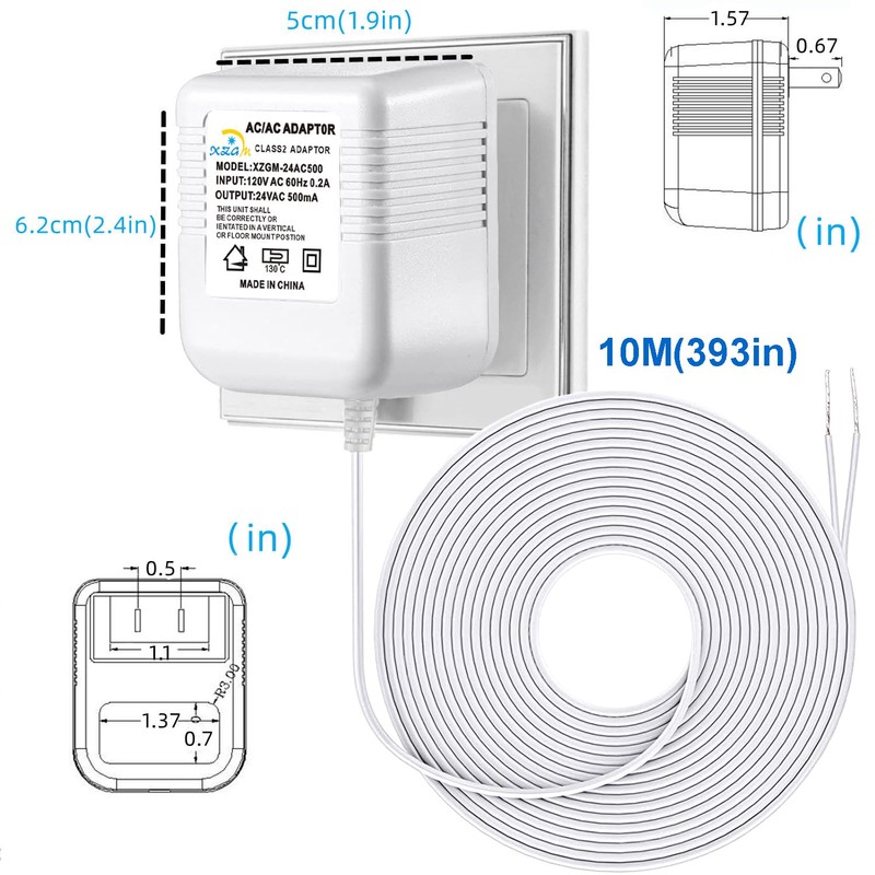 24V Doorbell Transformer Compatible with Nest Honeywell Ecobee Sensis All