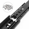 Biugaaufai 8 Pairs 8 Inch Black Full Extension Drawer Slides,