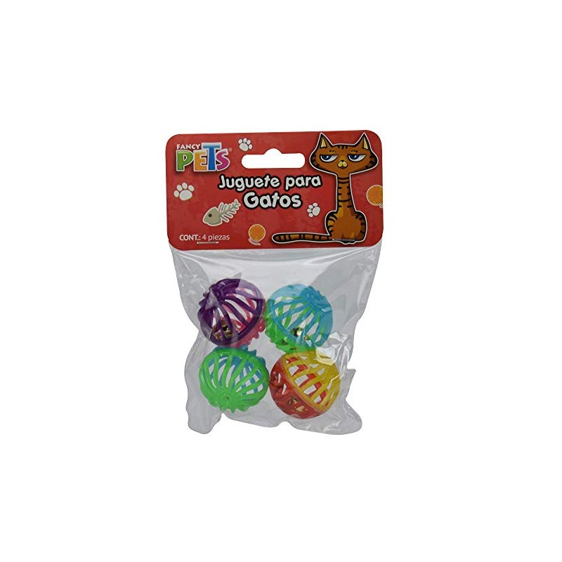 Fancy Pets Juguetes para Gato con Cascabel CH, Plástico Resistente,