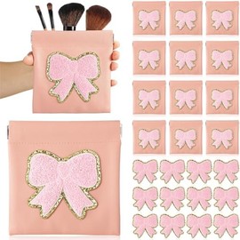 Cosmetic Bag Organizer Travel, Compact Lightweight Accessory for Travel and Daily Use - Kacctyen 12 Small Pink Bow