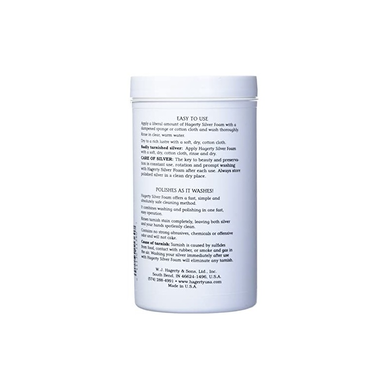 Hagerty Silver Foam: Mild Silver Polish, Gently Removes Tarnish from
