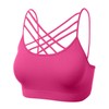 brasier deportivo para mujer con tirantes cruzados, tipo bandeau sin