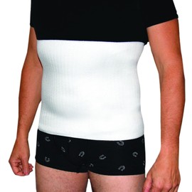 BODYPERFECT Abdominal Bandage After Surgery Kidney Warmer Men's Kidney Belt as Protection Against Wind Wool Made in Italy XXL