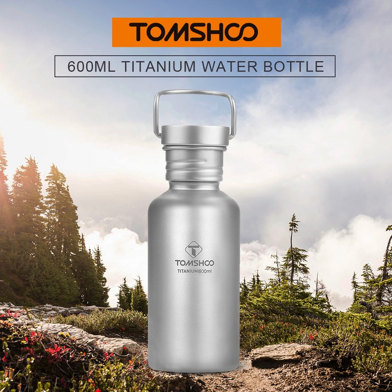 600ml Full Titanium Water Bottle Ultralight Outdoor Camping Hiking Cycle