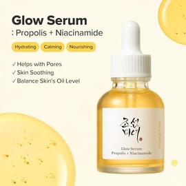 Beauty of Joseon Suero Brillo Propolis y Niacinamida Hidratante Facial Calmante para Tono de Piel Irregular y Con Irritaciones, Cuidado de la Piel Cor