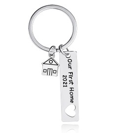 Tobestu Our First Home 2021 Key Chains for Couples BFF Gifts Keyrings for Boyfriend and Girlfriend Y1083