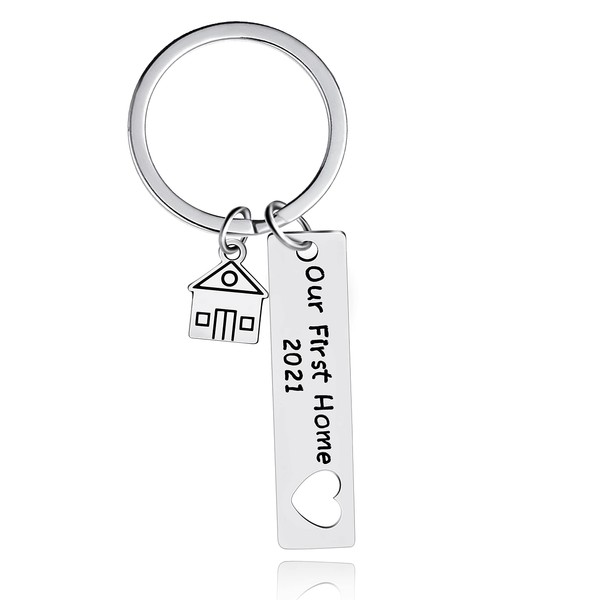 Tobestu Our First Home 2021 Key Chains for Couples BFF