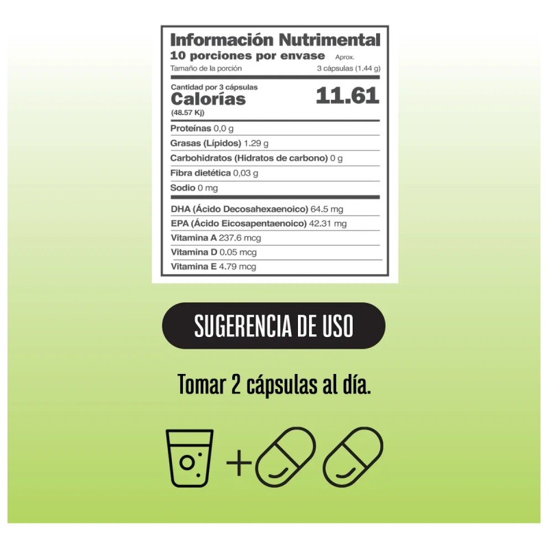 Aceite De Bacalao Para Nios - 30 Cpsulas Sin Sabor