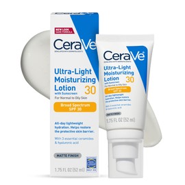 CeraVe Face Moisturizer with SPF 30  1.7 Ounce  Light-Weight Face Lotion with Hyaluronic Acid  Fragrance Free                                         