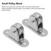 Small Pulley Block Stainless Steel Silent Roller Wall Mounted Fixed