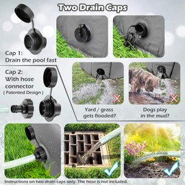 Jasonwell Foldable Dog Pet Bath Pool Collapsible Dog Pet Pool Bathing Tub Kiddie Pool Doggie Wading Pool for Puppy Small Medium Large Dogs Cats and Kids 71" Grey