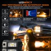 LEDMIRCY Switchback LED Rock Lights Kit White/Amber Strobe with Wiring