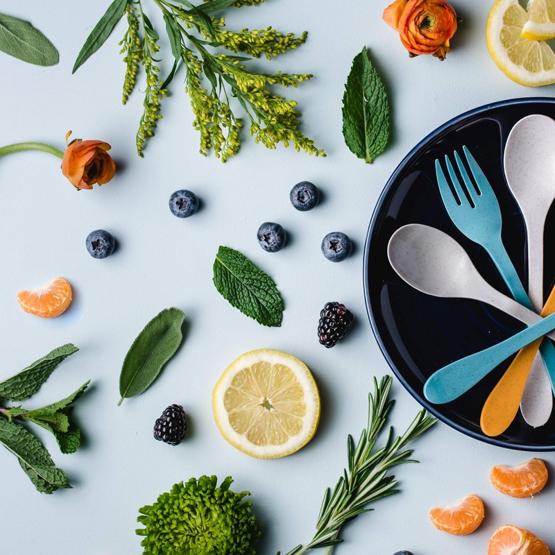 Knork Eco Spoon Plant Based Cutlery Bamboo Reusable Flatware Set,