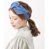 Vingtaine H7547-BL- Hair Band, Dungaree, Asymmetric, Denim Style, Ribbon, Simple,