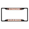 FANMATS 31282 Syracuse Orange Metal License Plate Frame Black Finish