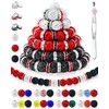 180PCS FIVEIZERO Rhinestone Beads for Baseball Necklace Bracelets Jewelry Making,