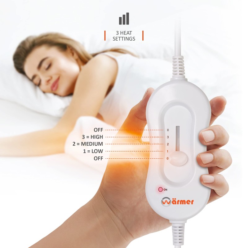 Wärmer Diamond Lattice Tie Down Electric Heated Blanket - Control