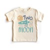 Two The Moon Toddler 2nd Birthday Shirt - Outer Space