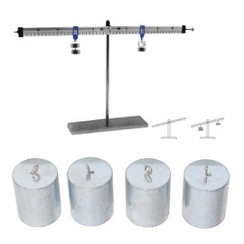 Double Hooked Weight Set, 4Pcs 200g 0.44lbs Chrome Plated Steel Hook Weights, ±2% Accuracy, Calibration Weights Set for Laboratory