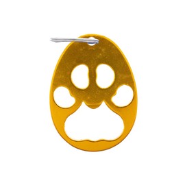 Paracord Planet Paw Print Key Clip Packs – Bottle Opener Key Ring Home Office Vehicle (10 Pack, Gold)