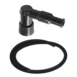 cyclingcolors Ignition Cable 7 mm Length 1 m with Spark Plug Plug Ignition Cable for Spark Plug Plug Plug Moped Motorcycle Plug Plug Tractor Lawn Mower Black