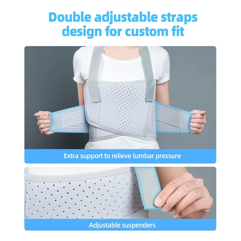 Solmyr Rib Injury Belt Chest Binder, Chest Brace Chest Compression