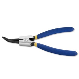 WISEPRO Snap Ring Pliers with Spring for Shafts, Fixed Claws, Cr-V Material, For Removing and Removing C-Shaped Rings, Spring Included, Curved Tip, Tip Diameter φ0.07 inches (1.7 mm), Tool, Work,