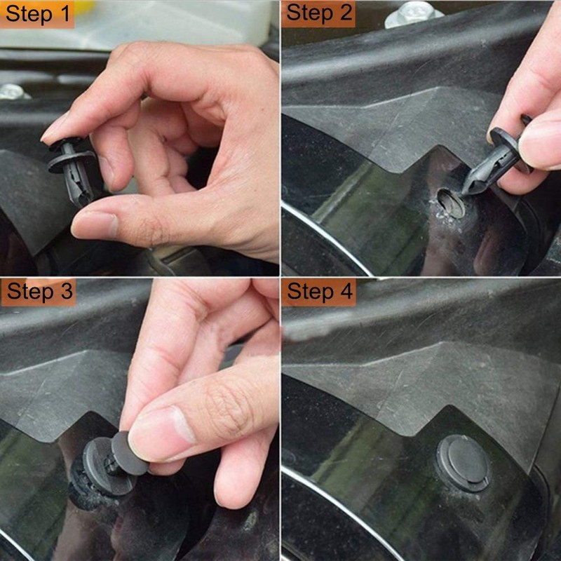 TOTMOX 120pcs Car Bumper Retainer Rivet Clips Set with Removal
