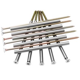 MorningRo 10 Pcs 7'' Gutter Screws with Metal Ferrule Durable Gutter Nails and Spikes Easy-to-Install Secure Gutter Fasteners for Sagging Gutters and Maintenance (White)