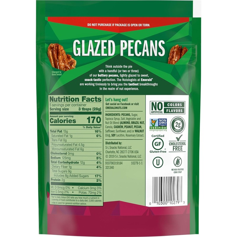 Emerald Nuts Glazed Pecans, 5 Ounce (Pack of 3)