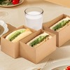Bakbania 30 Pieces Kraft Paper Sandwich Boxes Sandwich Paper Boxes