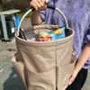 CHENGZI Versatile Collapsible Basket with Handles，Garden Tool Organizer Bag，Foldable Multi-Functional