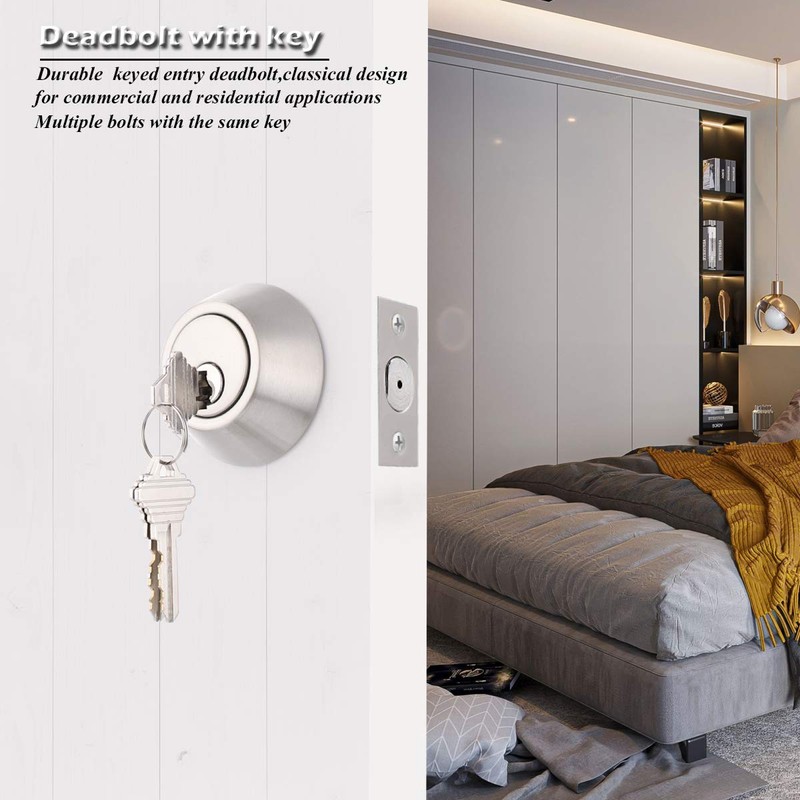 Gobrico 5 Keyed Alike Double Cylinder Deadbolts with Same Key