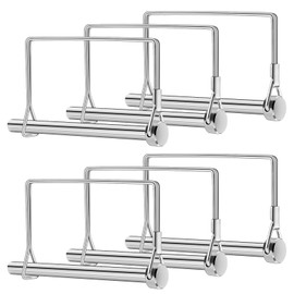 Unifizz 6 Pcs Trailer Coupler Pins, 5/16" x 4" PTO Shaft Locking Pins Heavy-Duty Square Towing Hitch Pins, Trailer Safety Coupler Pins, Wire Lock Trailer Hitch Locking Pins for Lawn Mower Hitches