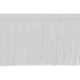 DÉCOPRO Bright White 4" Chainette Fringe Trim First Snow [By The Yard]
