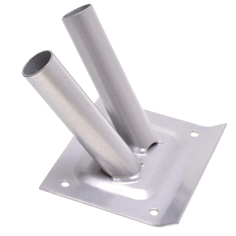 Aqbau Flag Holder Silver 2-Way Flag Pole Holder Flag Pole