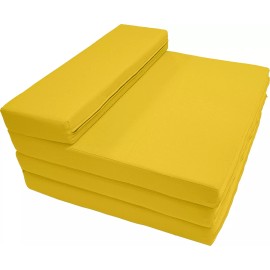 Danfuton Portable Lounger Shikibuton, Folding Foam Beds Sit Sleep 83 x 27 x 3, Yellow