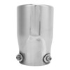 Silver Universal Exhaust Muffler Stainless Steel Exhaust Tip 76mm/2.99in Inlet