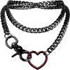 COLORFUL BLING Women Slip Chunky Thick Chain Choker Necklace Punk