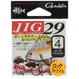 Gamakatsu JIG29 (Red) Hook No. 2 Fishing Hooks