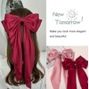 6Pcs Big Bow Hair Clips, BetterJonny Silky Satin Big Bow